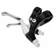 Ручки велосипедного тормоза BLF-202 под 2,5 пальца алюминиевые чёрно-серебристые/460081 для V-образного тормоза